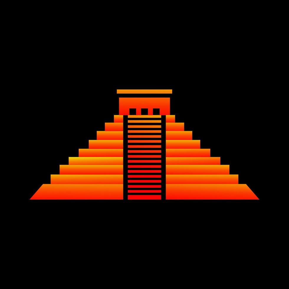 Mexican pyramid abstract logo design vector icon symbol illustration