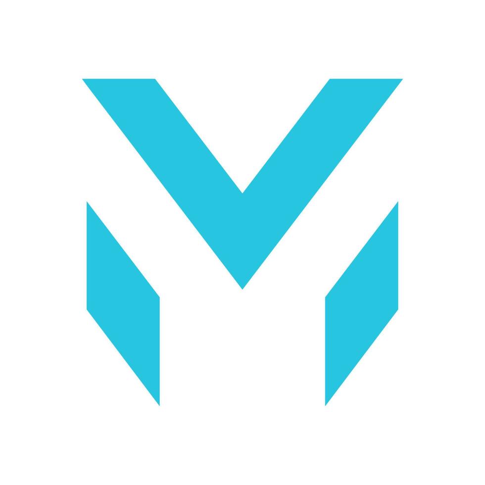 modern letter M with V logo design vector graphic symbol icon sign illustration creative idea