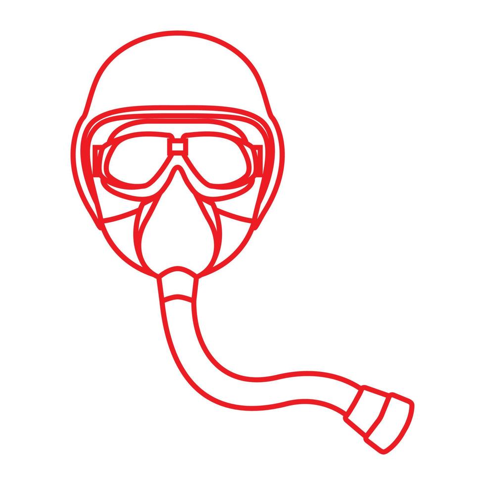 smoke mask head lines logo symbol vector icon illustration graphic design