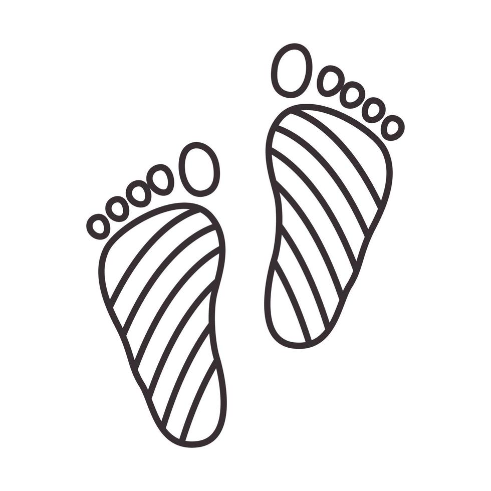 Plantas de los pies líneas logo símbolo vector icono ilustración diseño gráfico