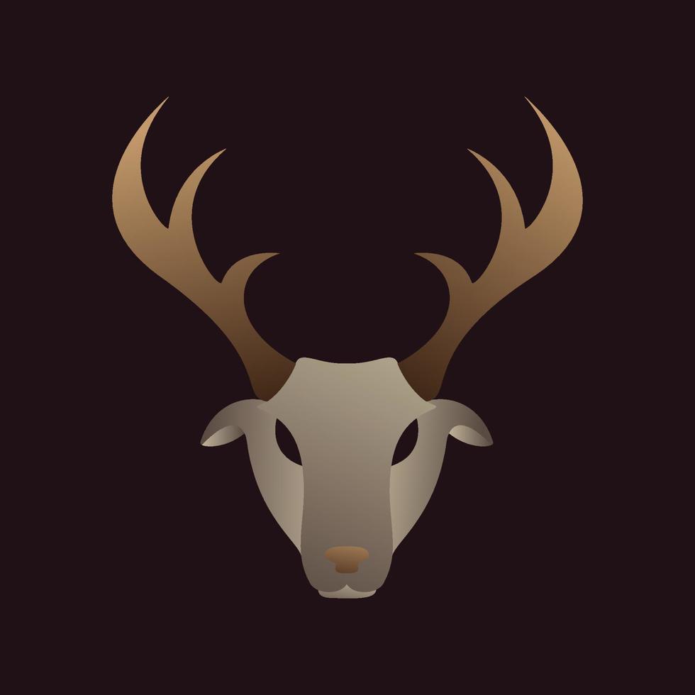 cabeza ciervo gradiente abstracto logotipo diseño vector icono símbolo ilustración