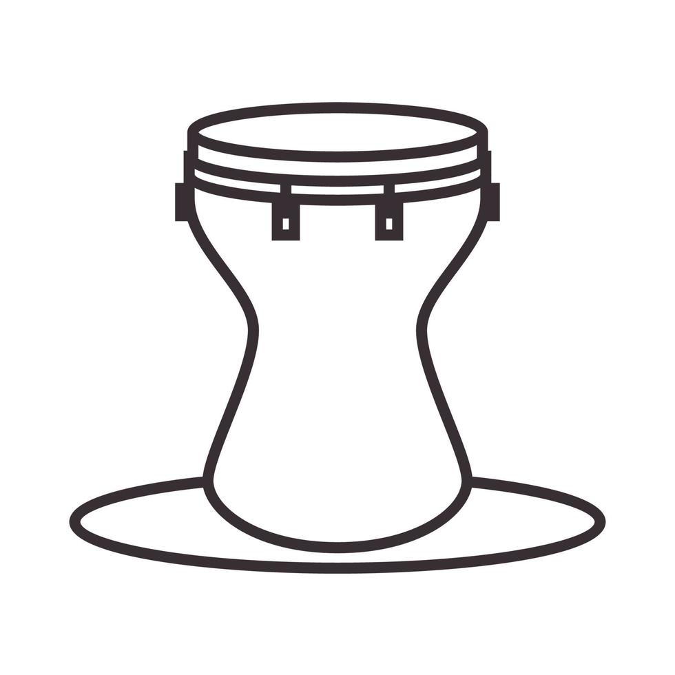 líneas música percusión goblet logo vector símbolo icono diseño ilustración