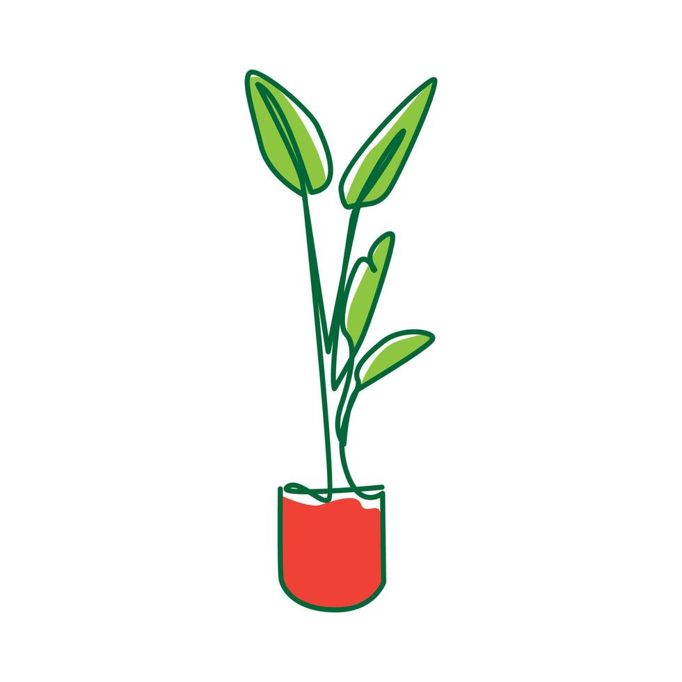 hermosa planta jardinería colorido logotipo femenino vector símbolo icono diseño ilustración