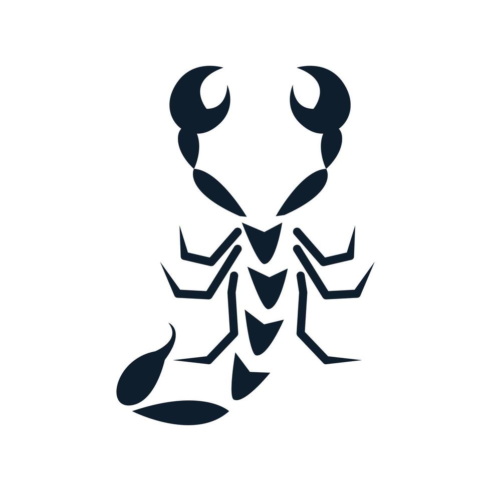 scorpion outline line art modern logo vector icon illustration design