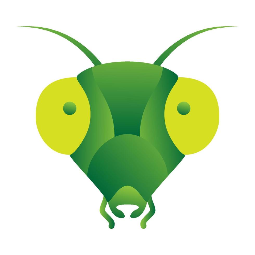 animal insect mantis head abstract logo design vector icon symbol illustration