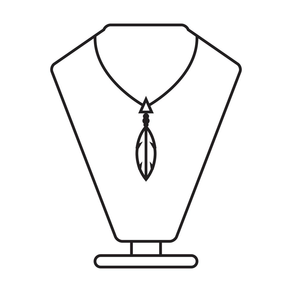 collar accesorios mujer líneas logo símbolo icono vector gráfico diseño ilustración