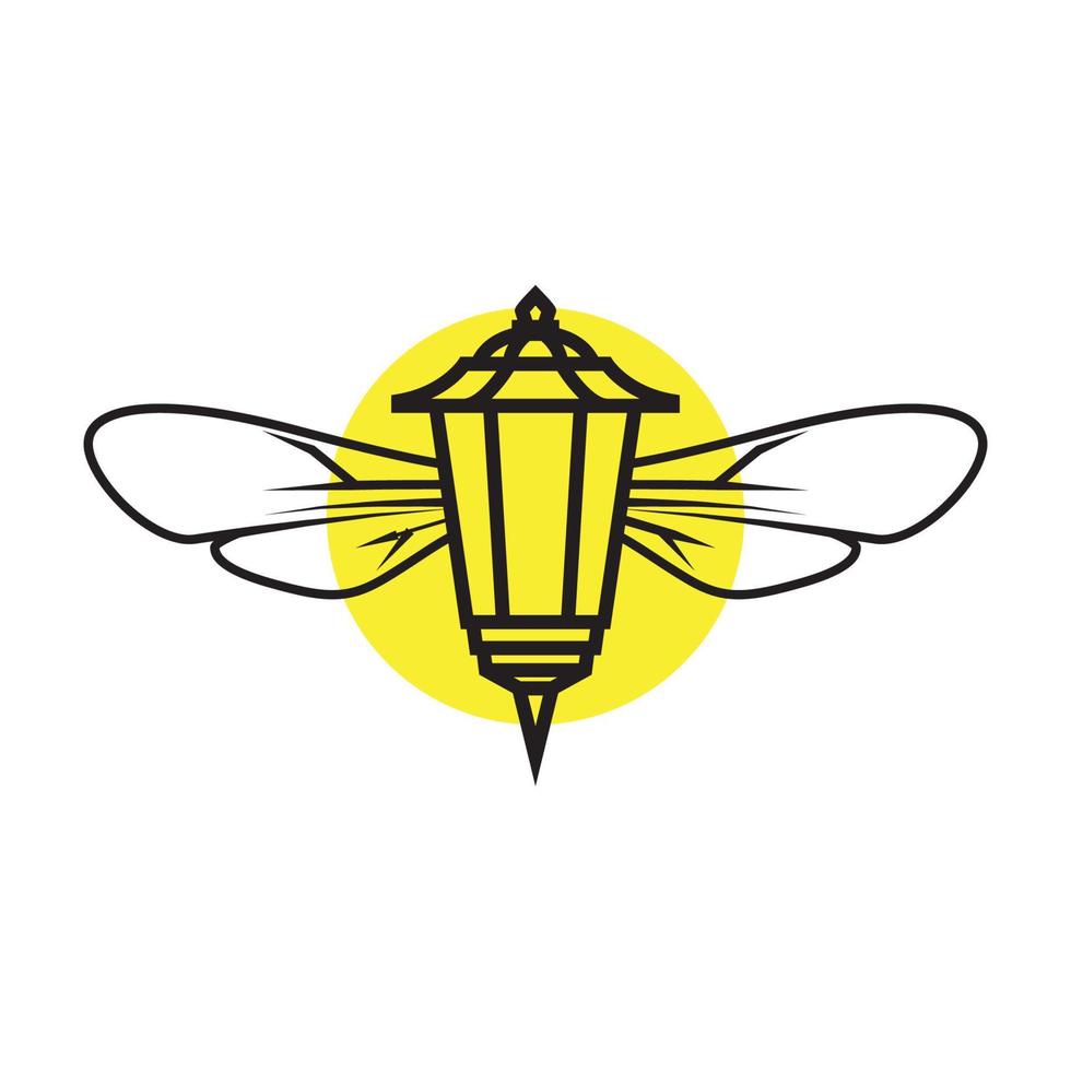 light outdoor fireflies lines logo symbol icon vector graphic design illustration