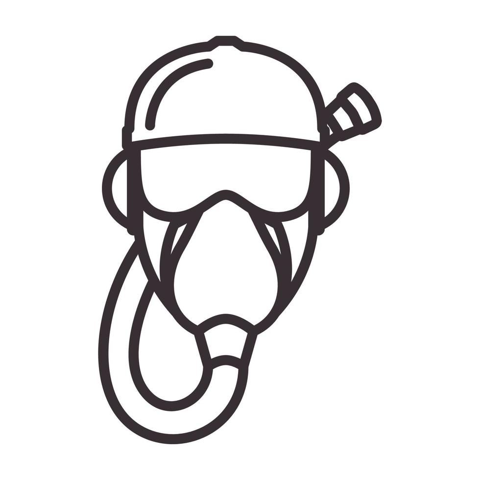 smoke mask head lines logo symbol vector icon illustration graphic design