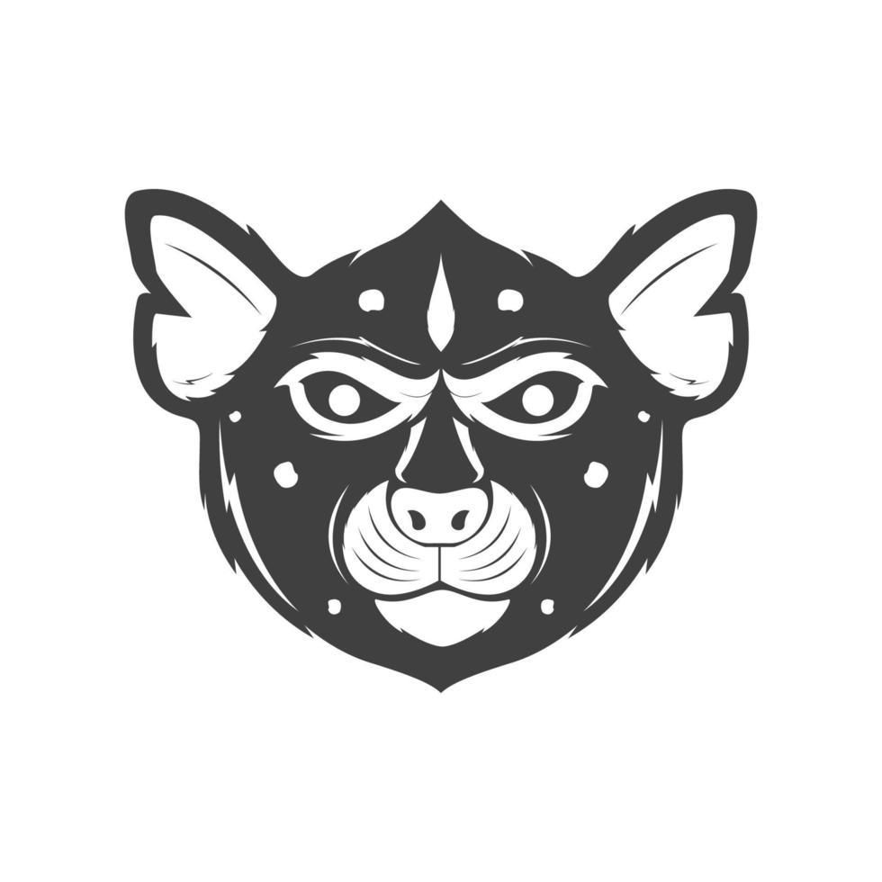 black face hyenas logo design vector graphic symbol icon sign illustration creative idea