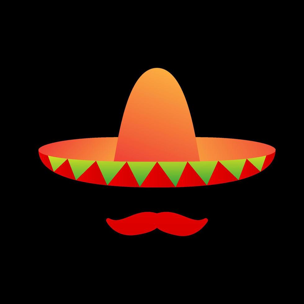 abstract hat mexico sumbrero culture logo design vector icon symbol illustration