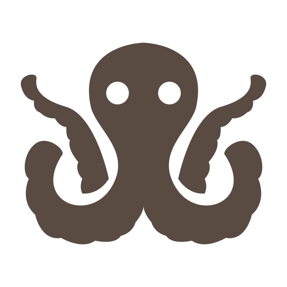 simple pulpo vintage logo símbolo vector icono ilustración diseño gráfico