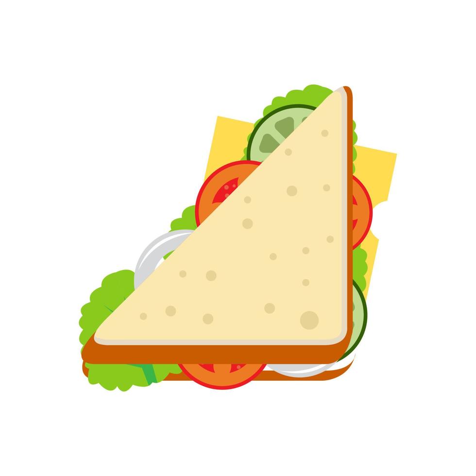 comida sándwich colorido delicioso logotipo símbolo icono vector gráfico diseño ilustración idea creativa