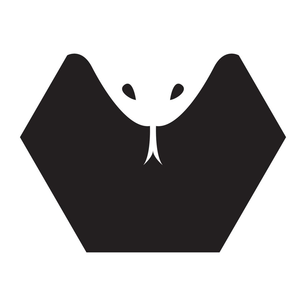 cobra geometric black logo vector symbol icon design graphic illustration