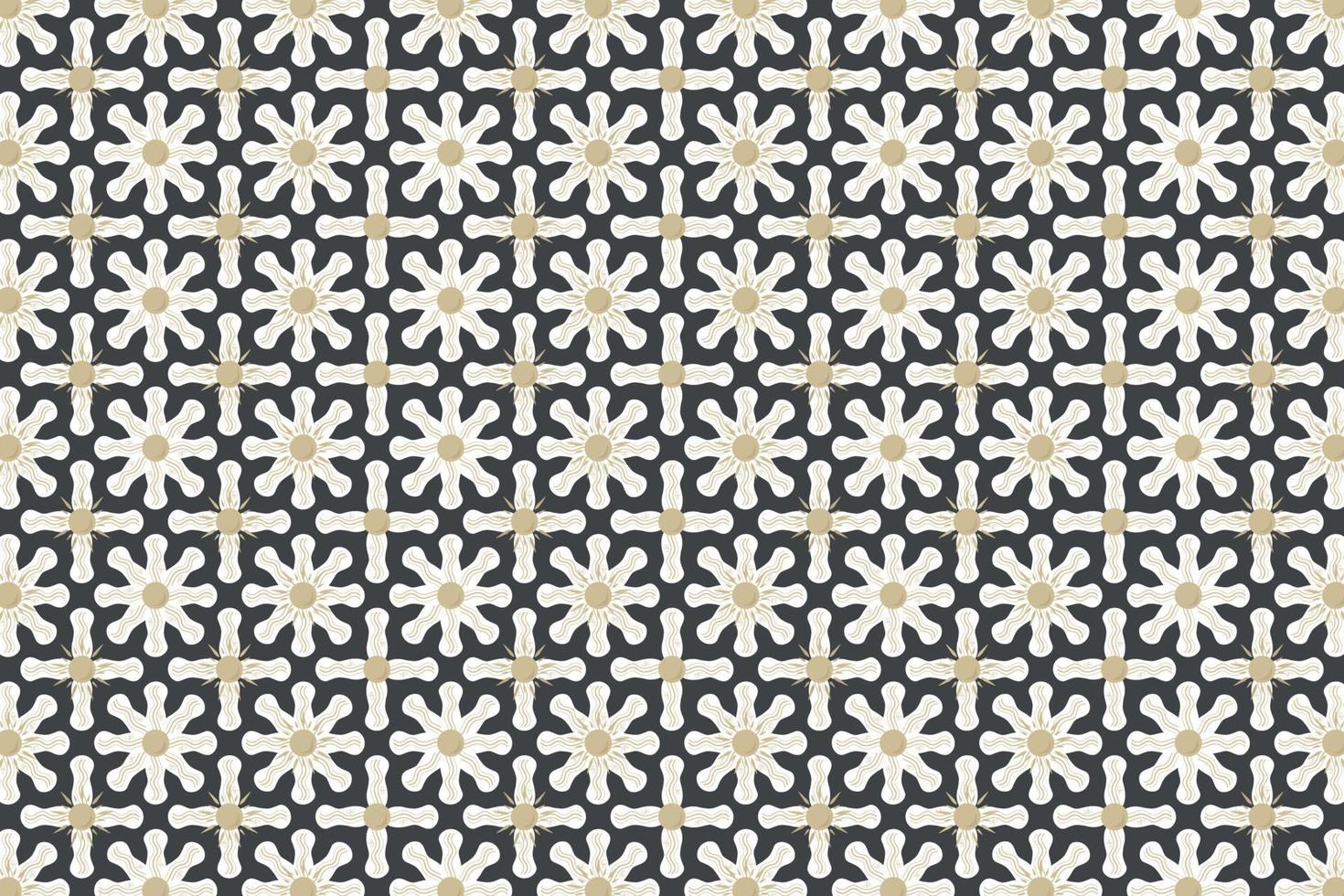 seamless pattern traditional tribal floral folk cream wide background suitable for tablecloth printing vector