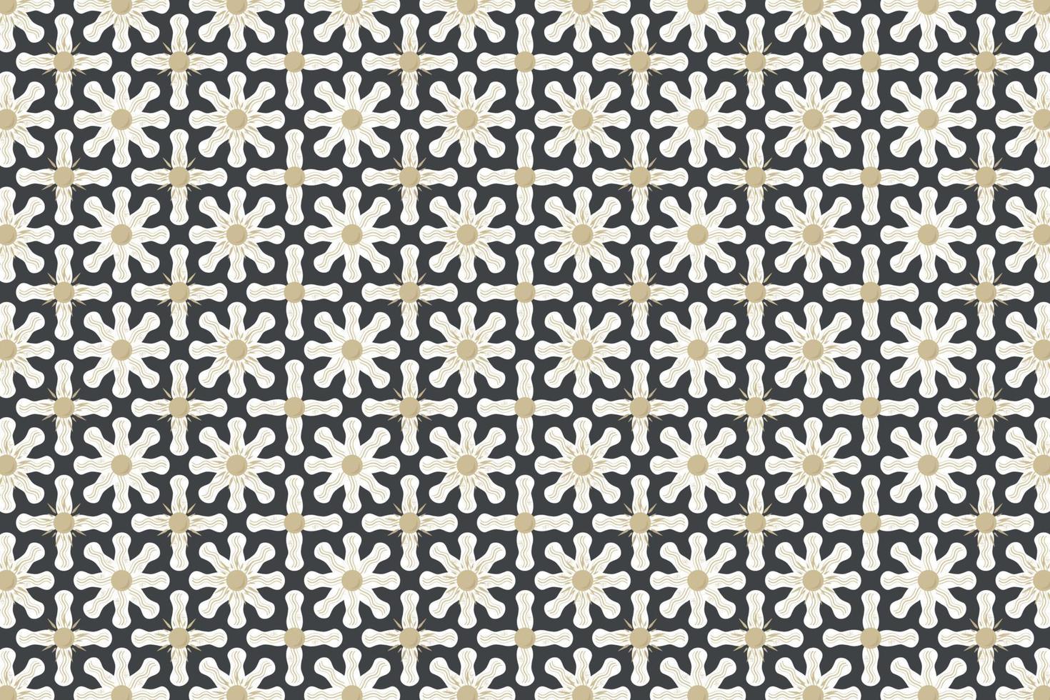 patrón sin costuras tradicional tribal floral popular crema amplio fondo adecuado para la impresión de manteles vector