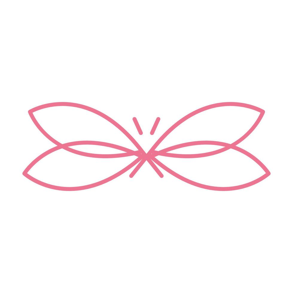 beautiful lines shape butterfly logo vector symbol icon design graphic illustration