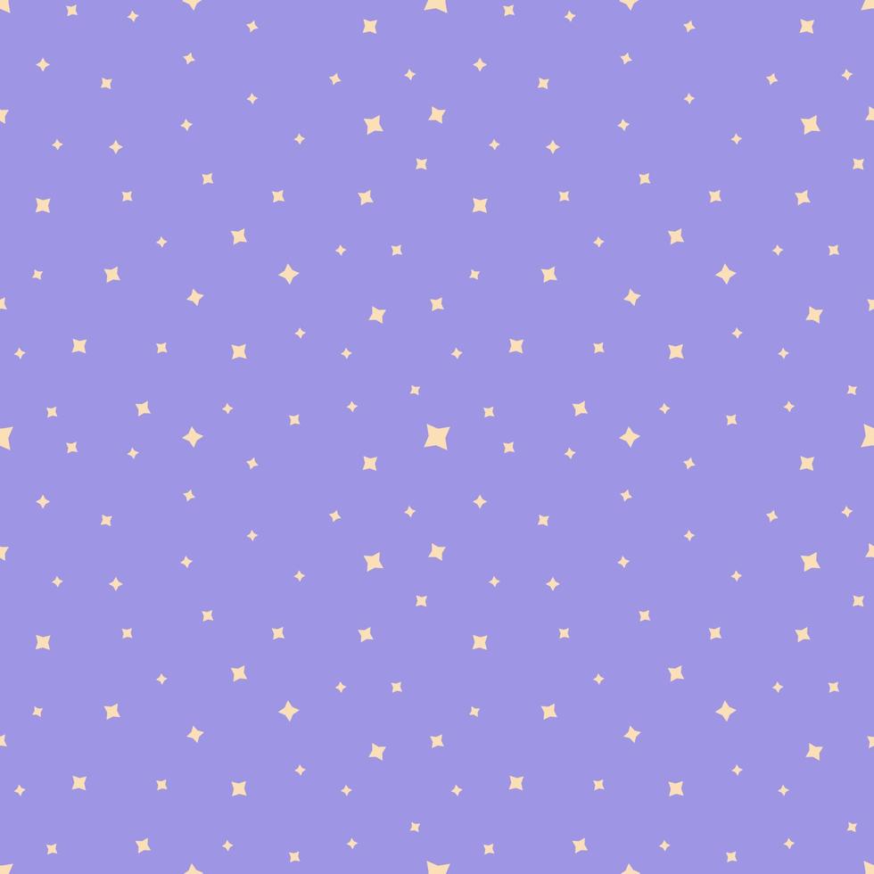 Seamless pattern of deep space with stars in a flat style. Vector illustration