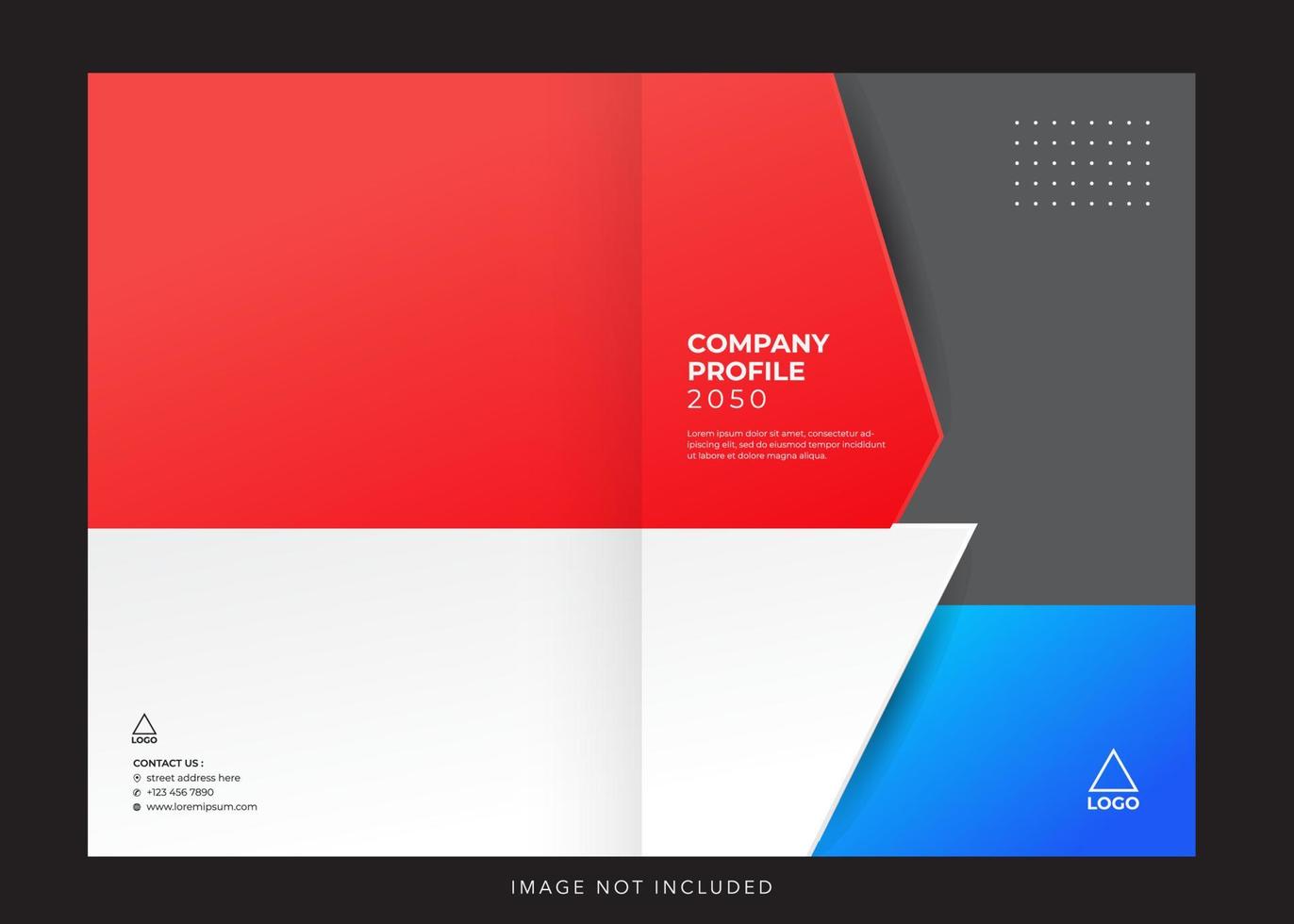 corporate company profile, annual report cover vector