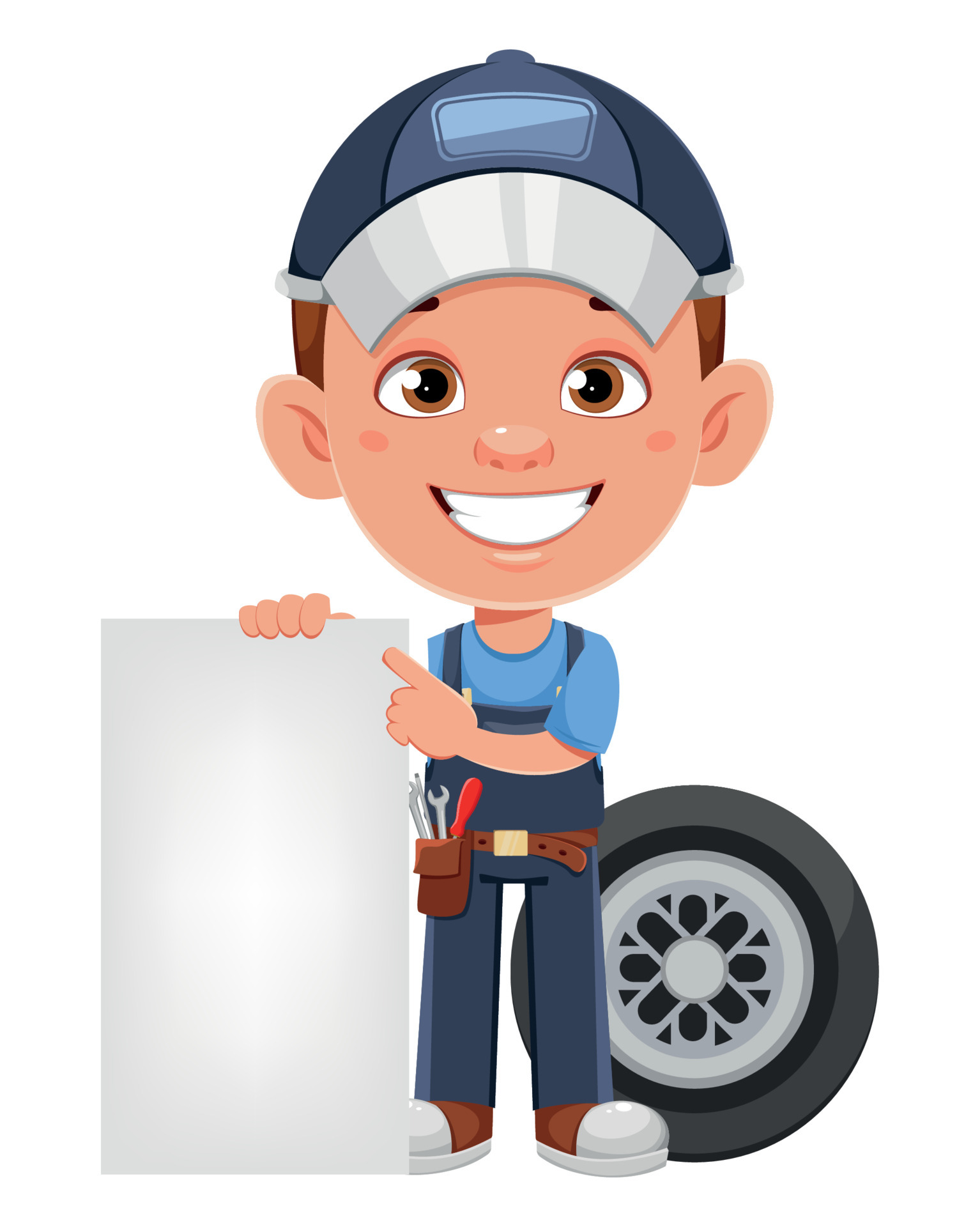 Auto mechanic cartoon character. 5538937 Vector Art at Vecteezy Auto mechanic cartoon character. 5538937 Vector Art at Vecteezy