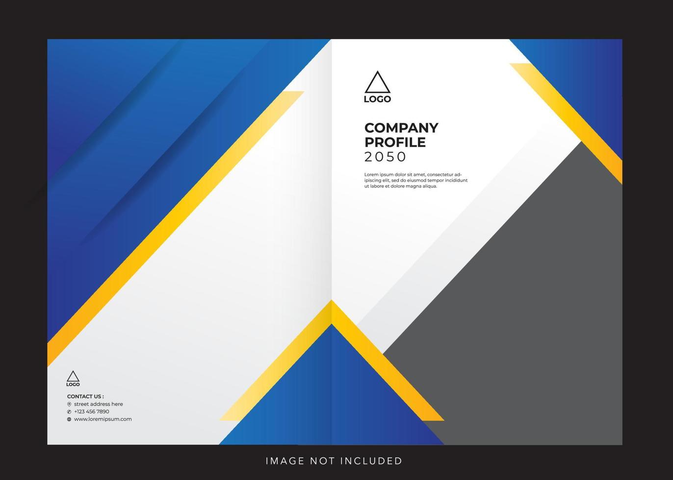 corporate company profile, annual report cover vector