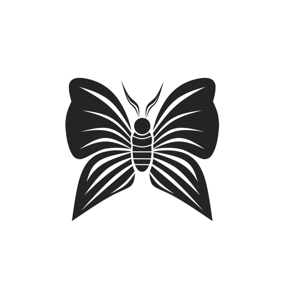 vector de ilustración de silueta de mariposa, diseño abstracto