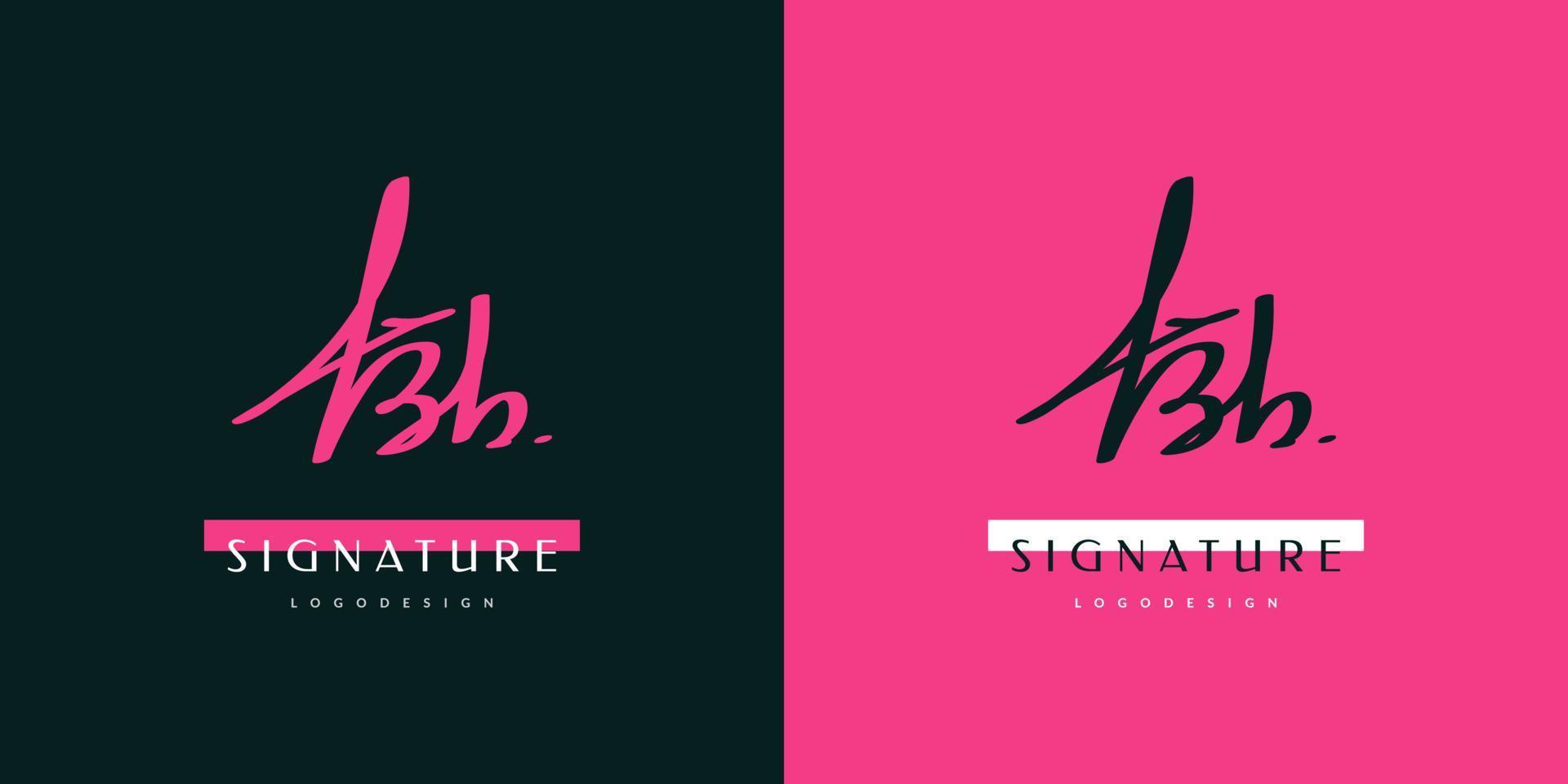 BB Initial Logo Design with Handwriting Style. BB Signature Logo or Symbol for Wedding, Fashion, Jewelry, Boutique, Botanical, Floral and Business Identity vector