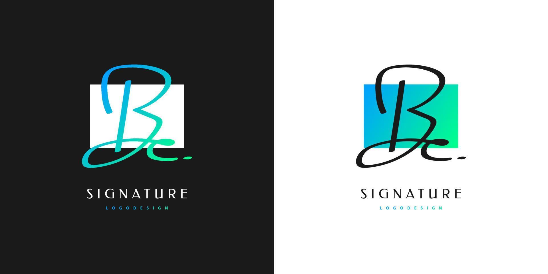BC Initial Logo Design with Handwriting Style. BC Signature Logo or Symbol for Wedding, Fashion, Jewelry, Boutique, Botanical, Floral and Business Identity vector