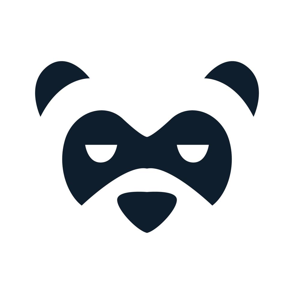 raccoon head silhouette modern logo vector icon illustration design art