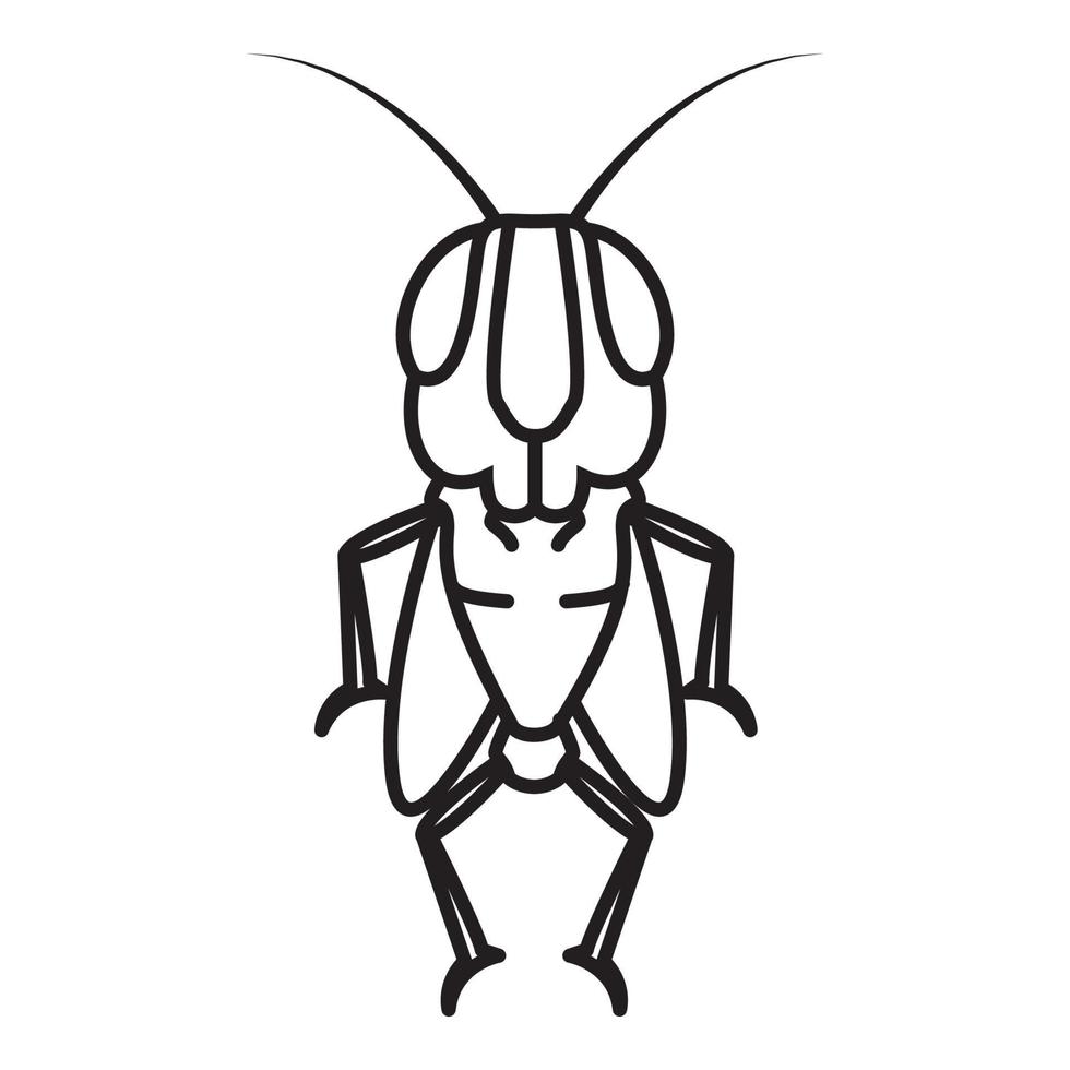 lines grasshopper cute logo symbol icon vector graphic design illustration