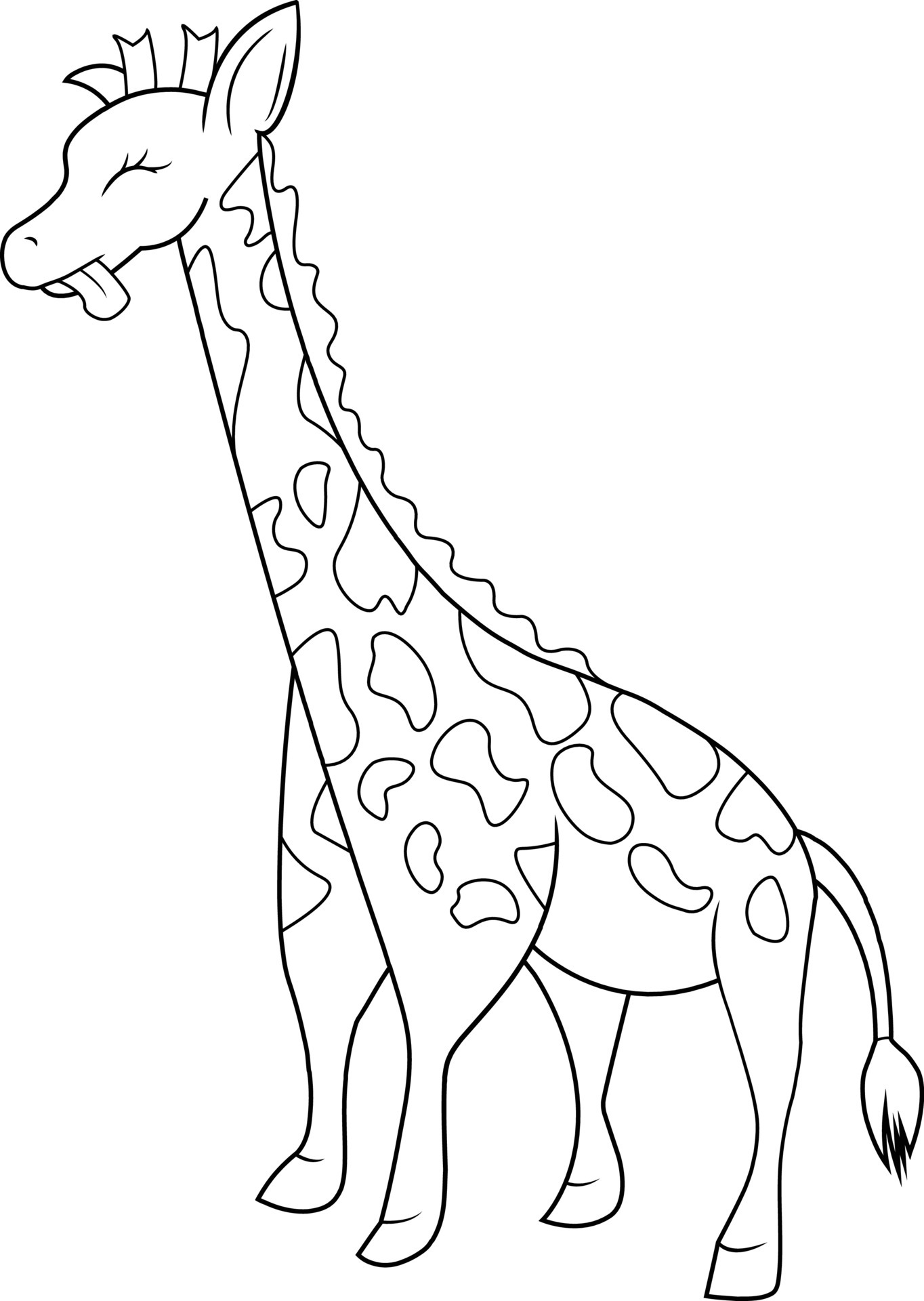 Discover 79+ outline giraffe sketch latest - in.eteachers