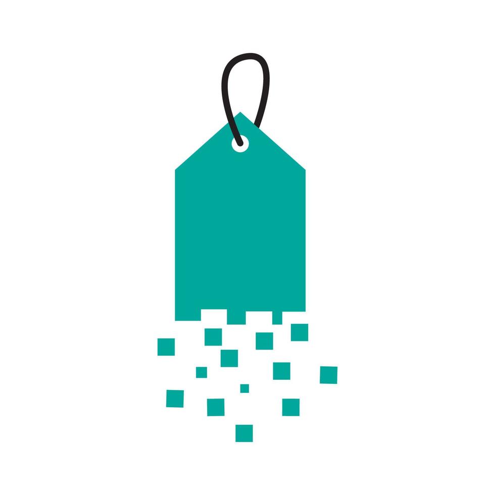 product discount label data tech logo vector icon illustration design