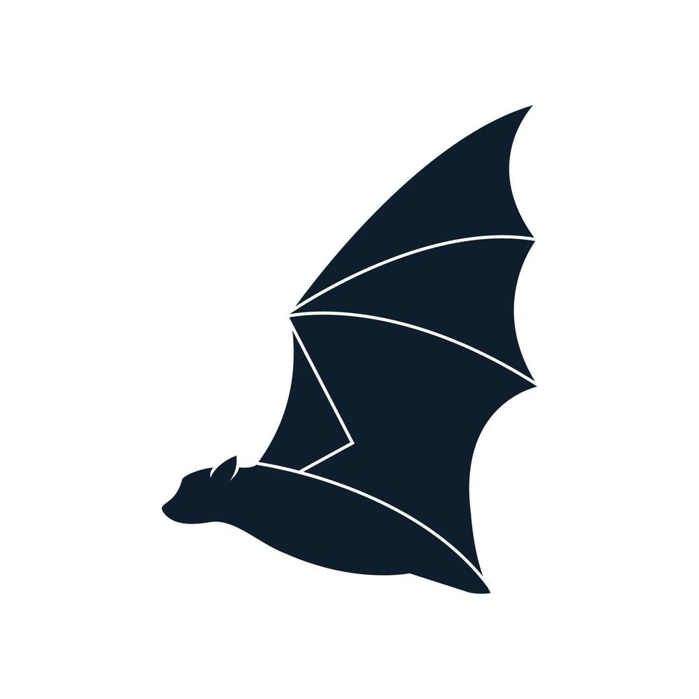 alas de murciélago animal volar silueta logo vector icono ilustración diseño