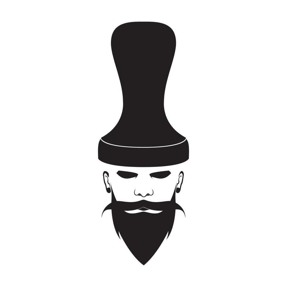 man barista vintage logo symbol icon vector graphic design illustration