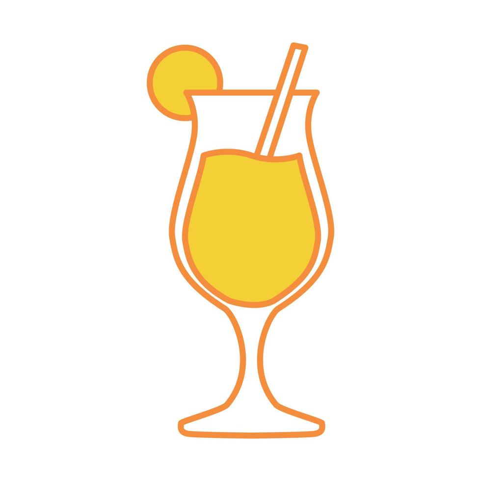 un vaso de jugo de limón con logotipo de paja vector icono símbolo diseño gráfico ilustración