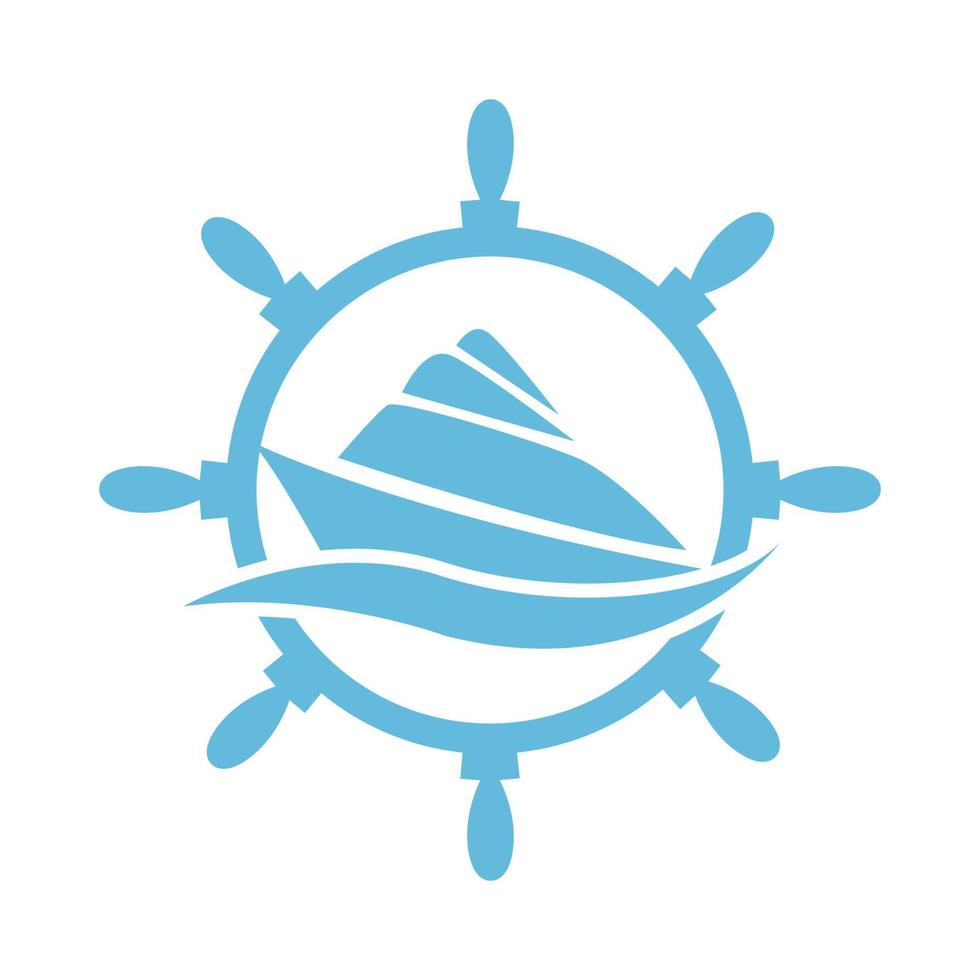 barco volante azul simple logo vector icono diseño