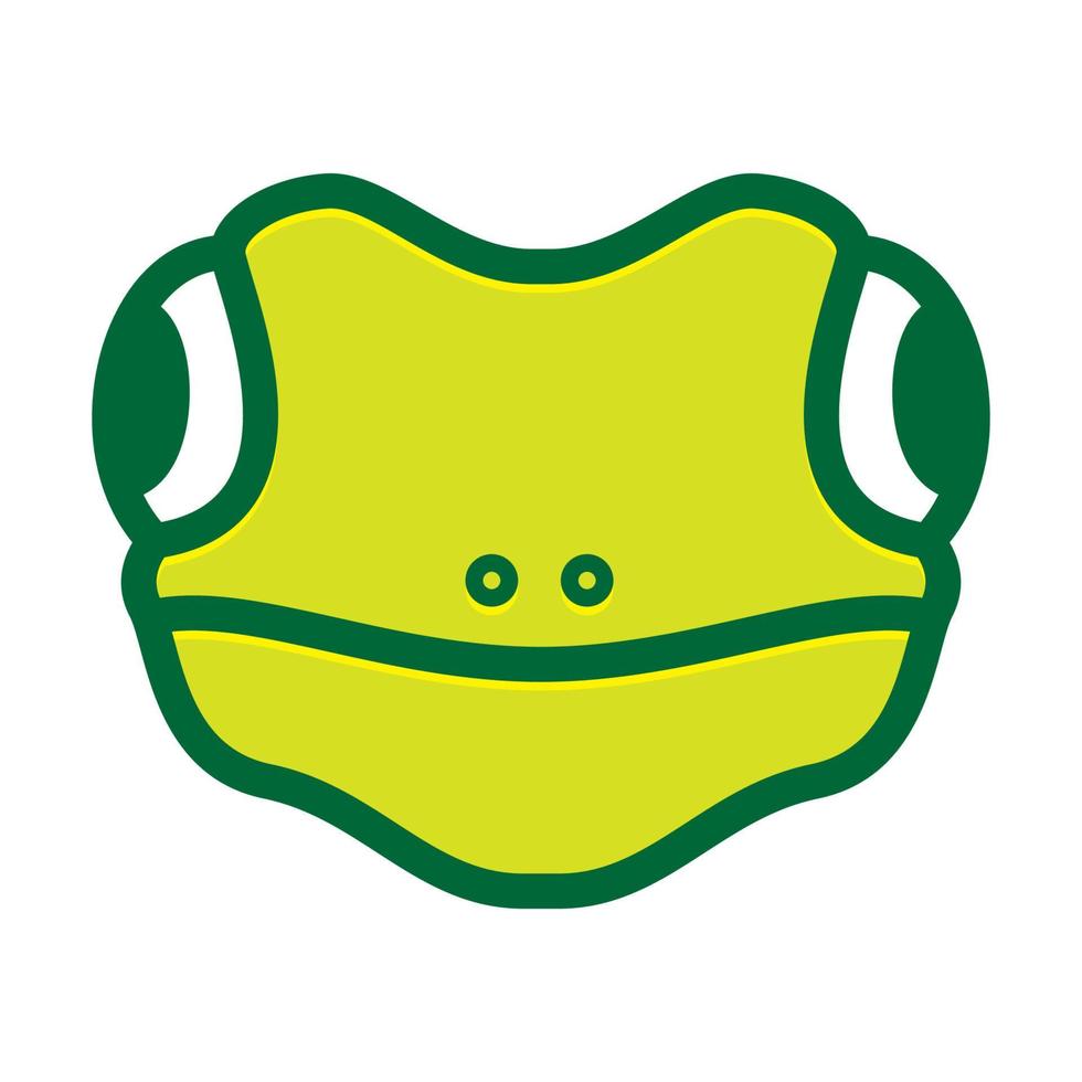 animal cute head gecko green logo vector symbol icon design illustration