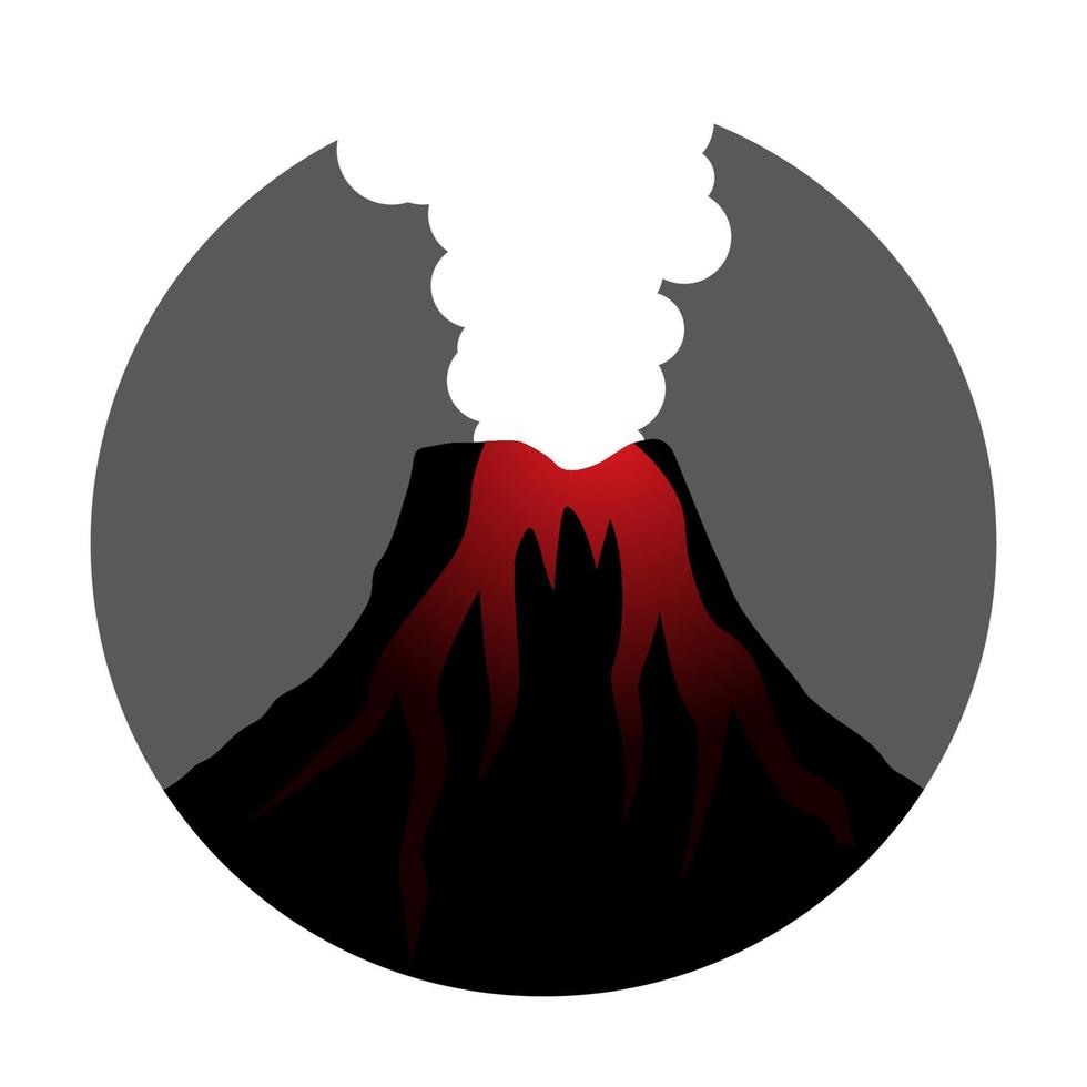 volcán de montaña logotipo abstracto vector símbolo icono diseño gráfico ilustración