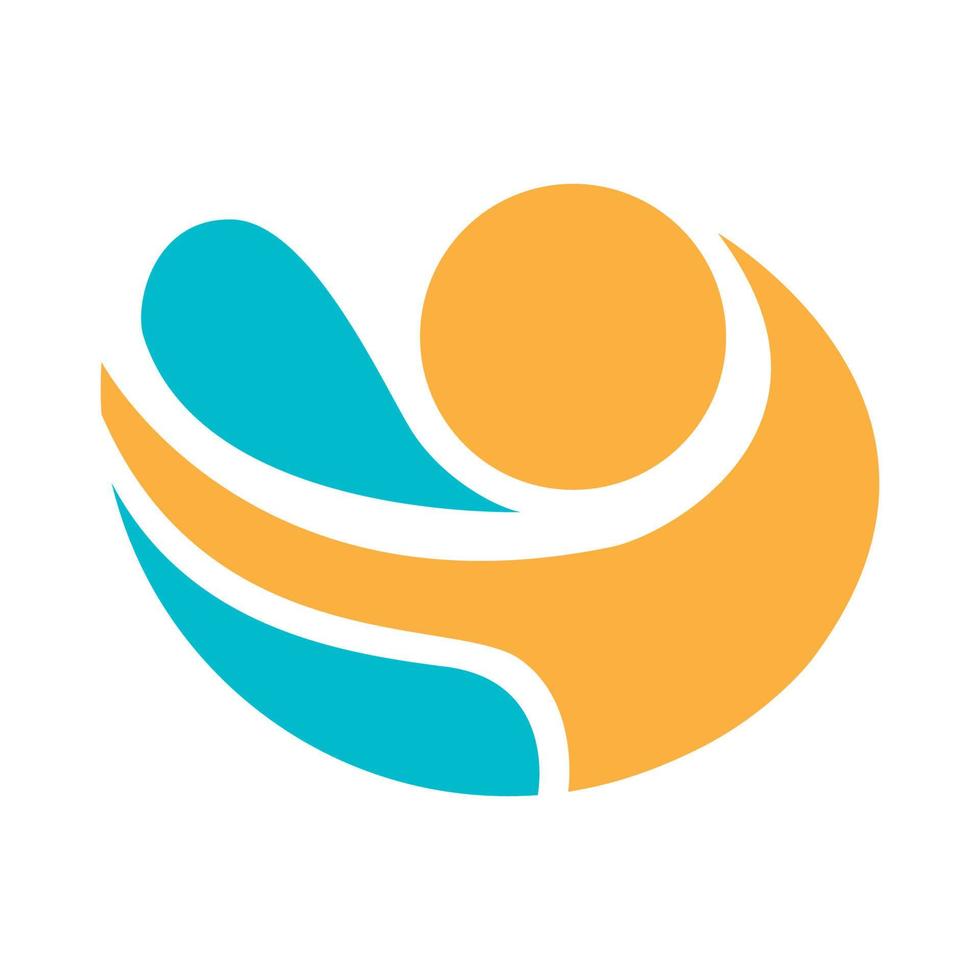 niño con agua nadando logotipo abstracto símbolo icono vector gráfico diseño ilustración