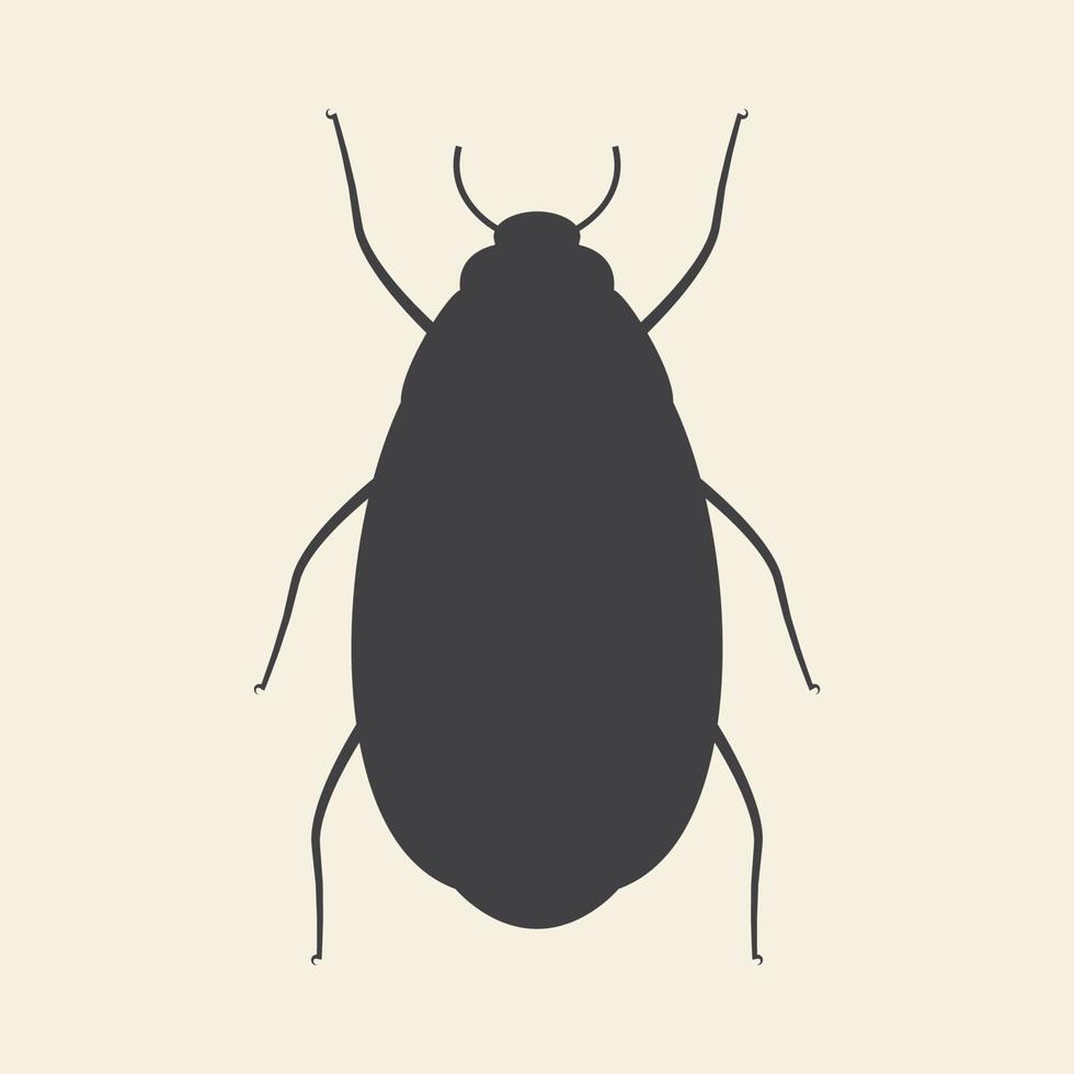 cucaracha silueta simple logo vector icono símbolo gráfico diseño ilustración