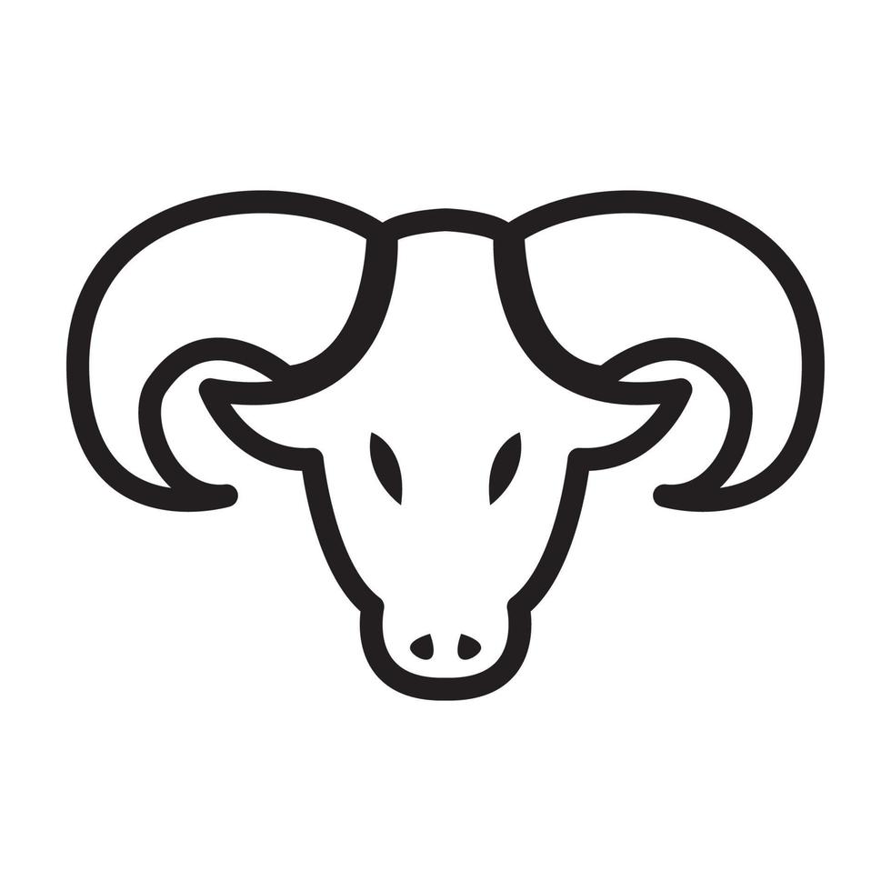 line head goat pygmy logo symbol icon vector graphic design illustration idea creative