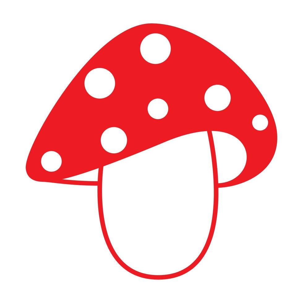 modern red mushroom logo symbol vector icon illustration graphic design