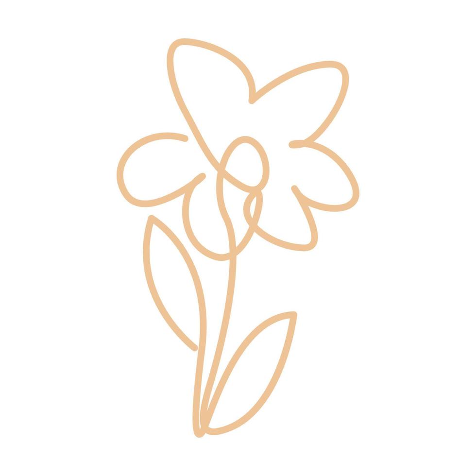 beauty flower lines jasmine logo symbol icon vector graphic design illustration