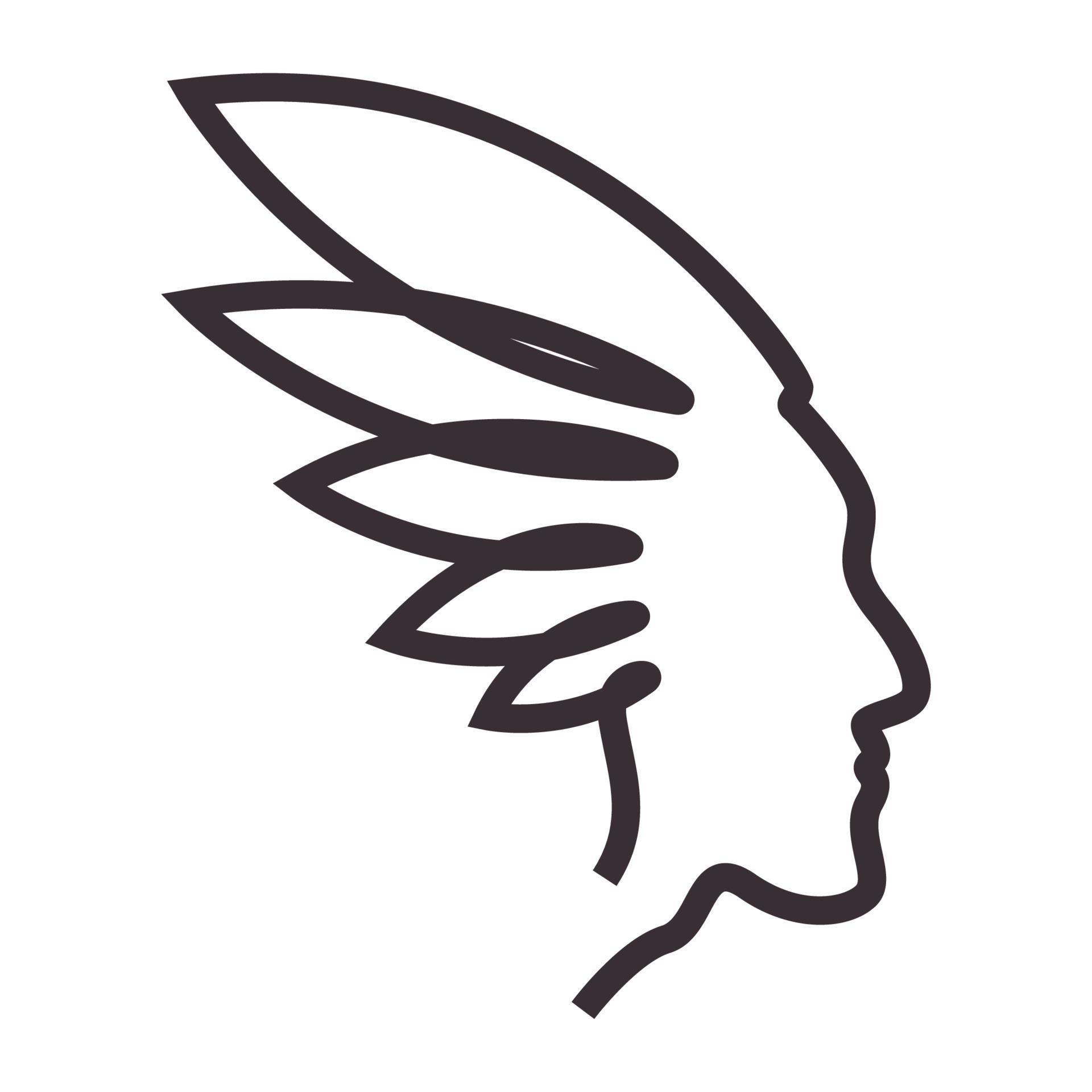 cabeza hipster tribus indias logo símbolo vector icono ilustración diseño gráfico