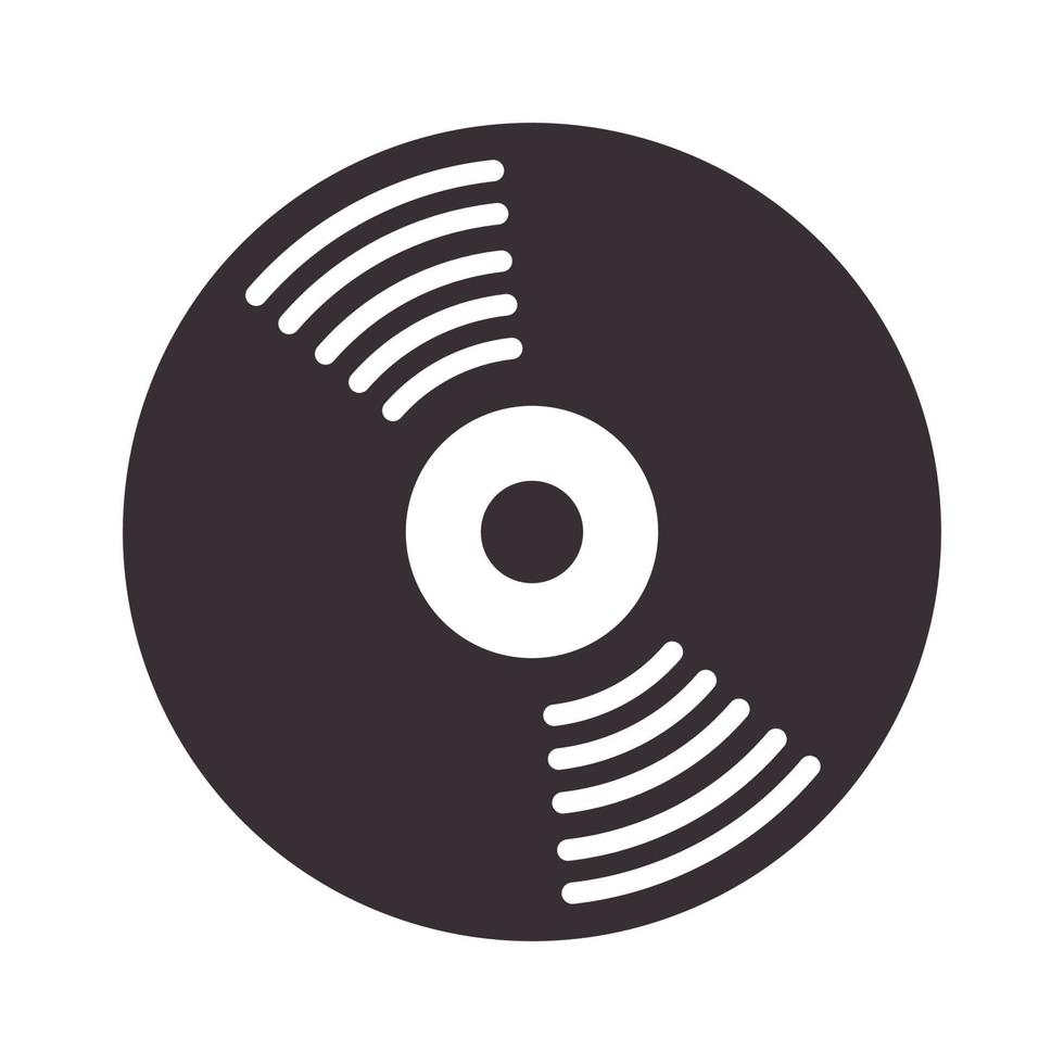vinyl record simple hipster logo vector symbol icon design illustration