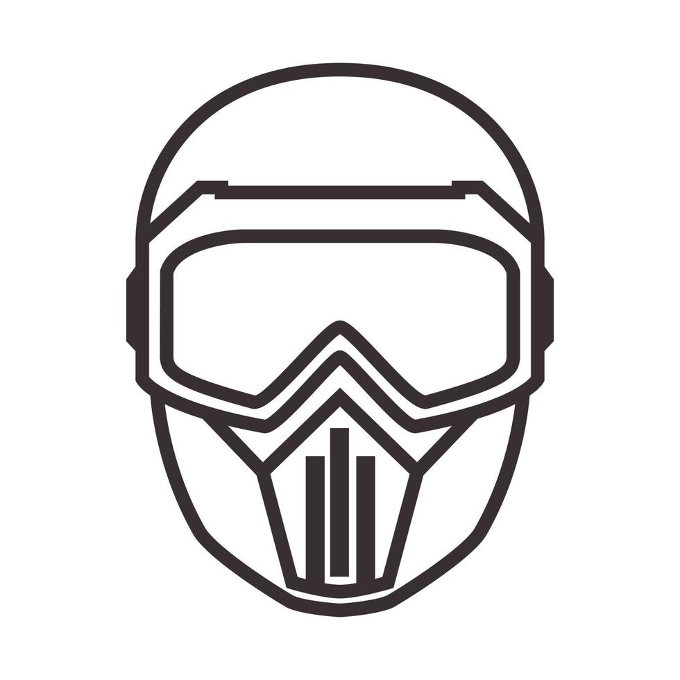 old helmet motorcycle lines logo symbol vector icon illustration graphic design