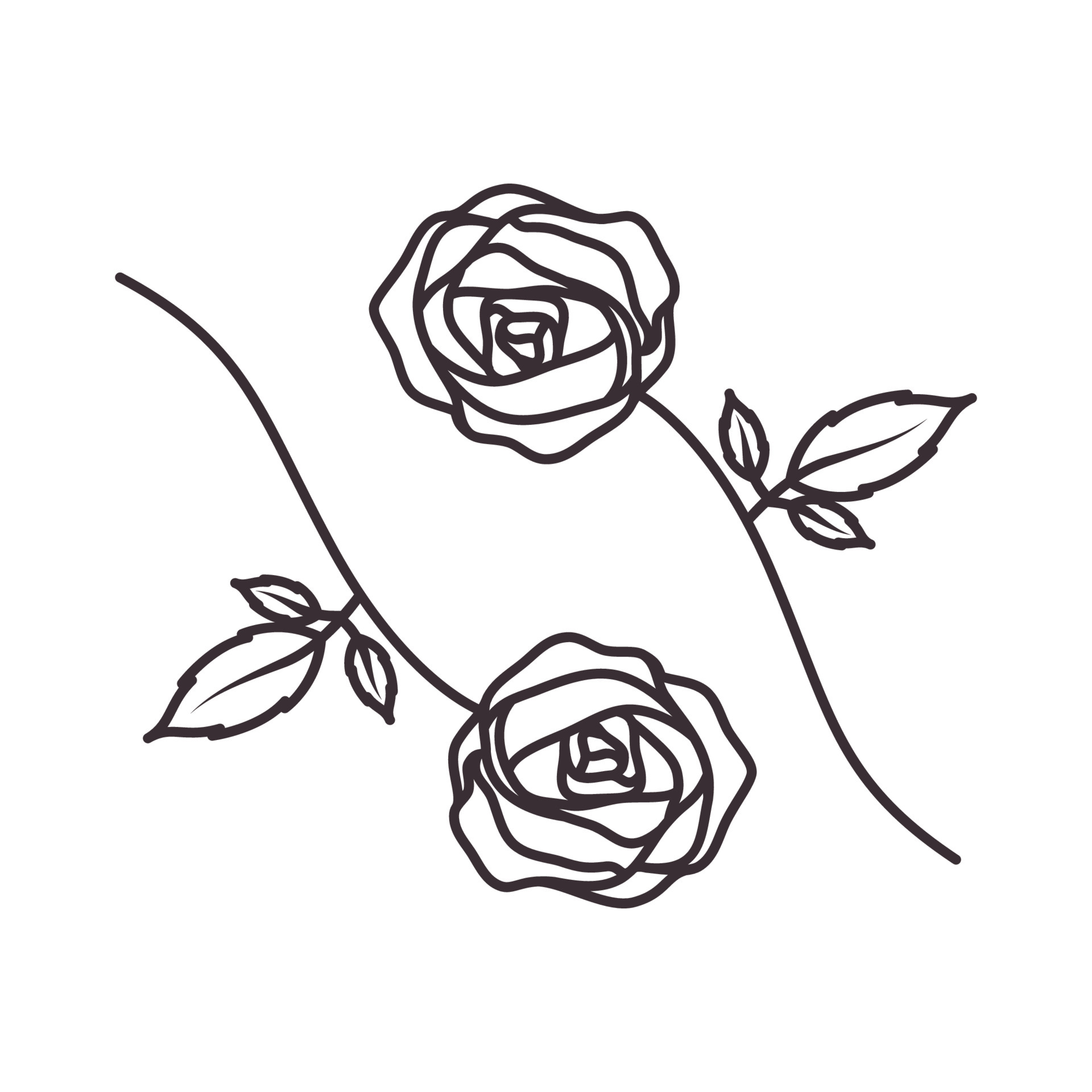 hipster rose flower simple logo symbol vector icon illustration graphic  design 5542012 Vector Art at Vecteezy