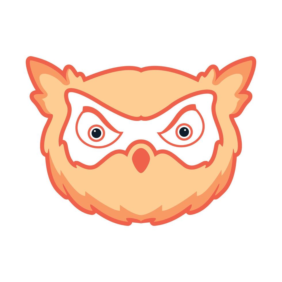 owl or owlet head modern cute colorful logo vector illustration design