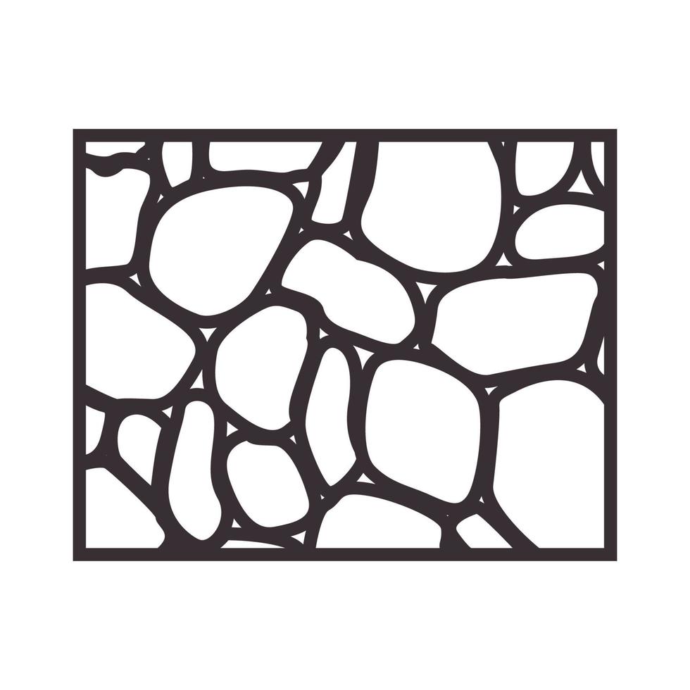 lines art rock wall building logo vector symbol icon design illustration