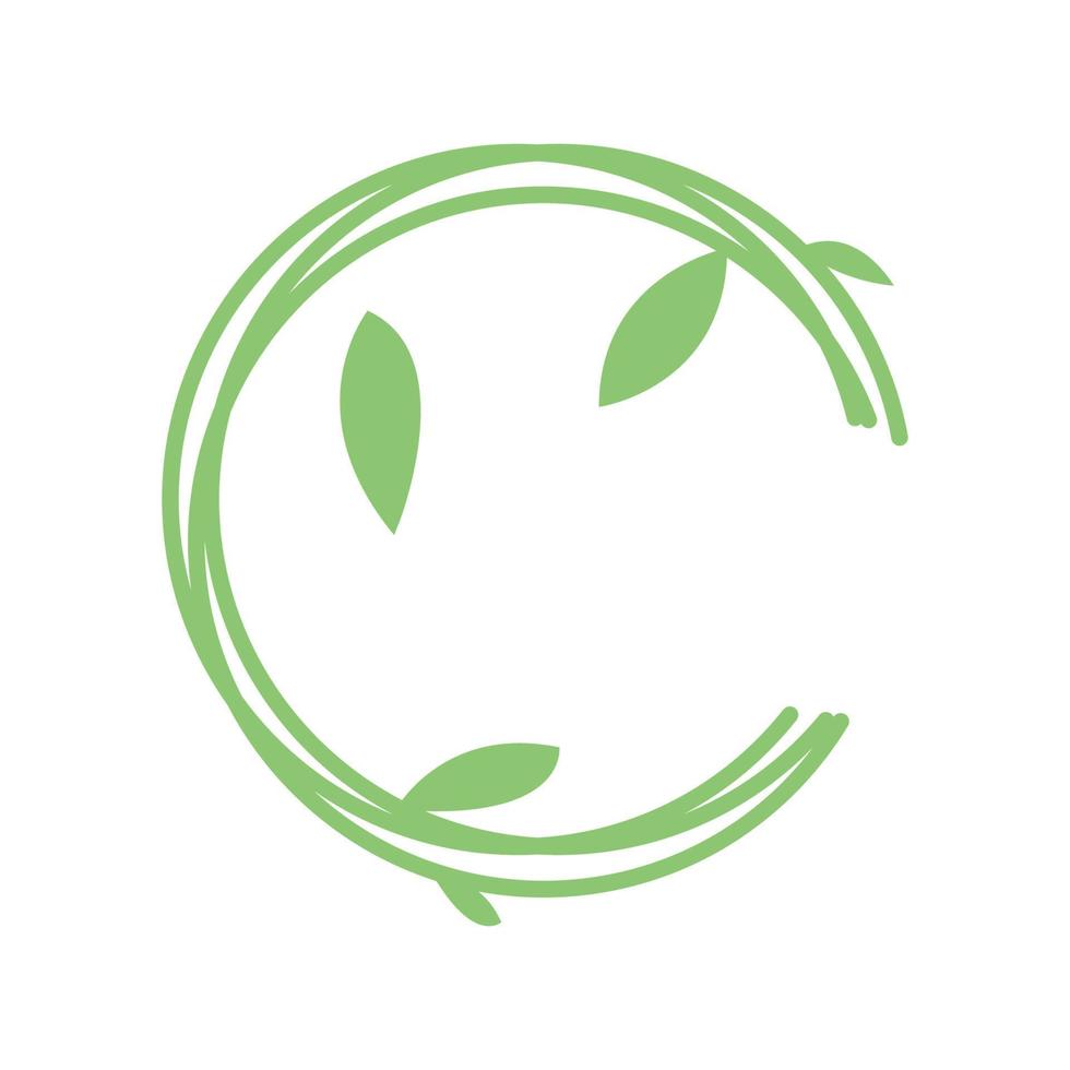 planta vid círculo verde logo símbolo icono vector gráfico diseño ilustración idea creativo