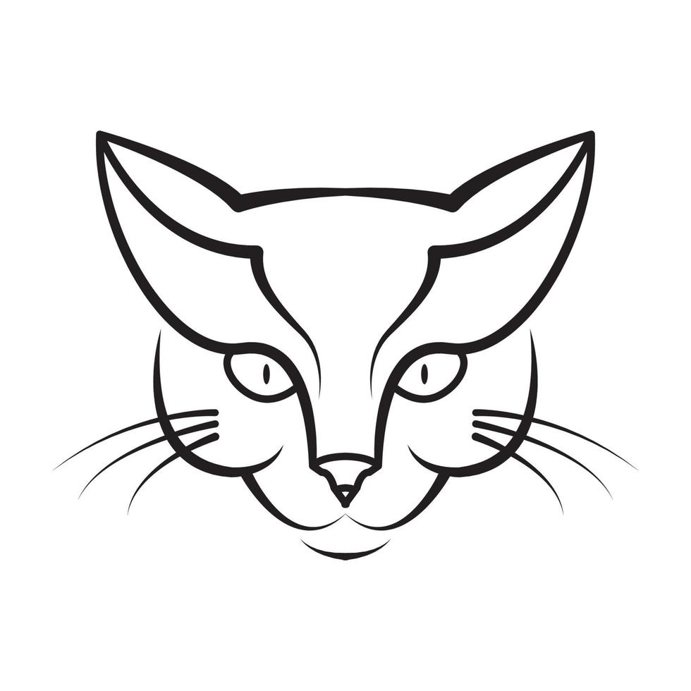 forma moderna cara cabeza gato bosque logotipo símbolo icono vector gráfico diseño ilustración idea creativa